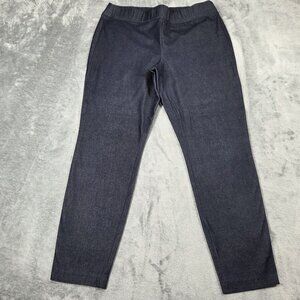 Talbots Pants 10 Blue Denim Essex Ankle Skinny Pull On Office Career Trousers